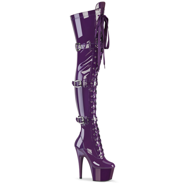 Lace-Up Thigh Boot(Purple)